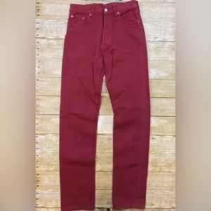 Levi’s 501 Button Fly Jeans in Red 29 Waist